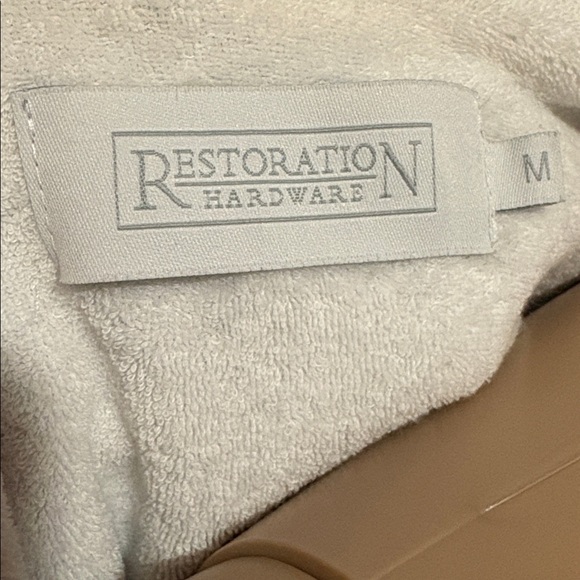 NWOT Decedent Luxurious Restoration Hardware Terry Cloth Lined Robe Size Medium - Picture 7 of 8